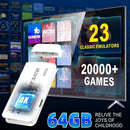 Vídeo Game Stick M15 Pro 4k 64gb Hdmi Com 2 Controles Se Fio +20mil Jogos